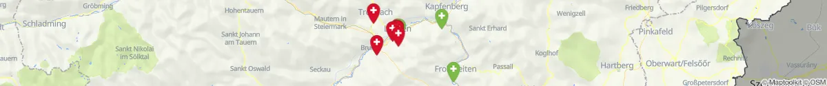 Map view for Pharmacies emergency services nearby Sankt Michael in Obersteiermark (Leoben, Steiermark)